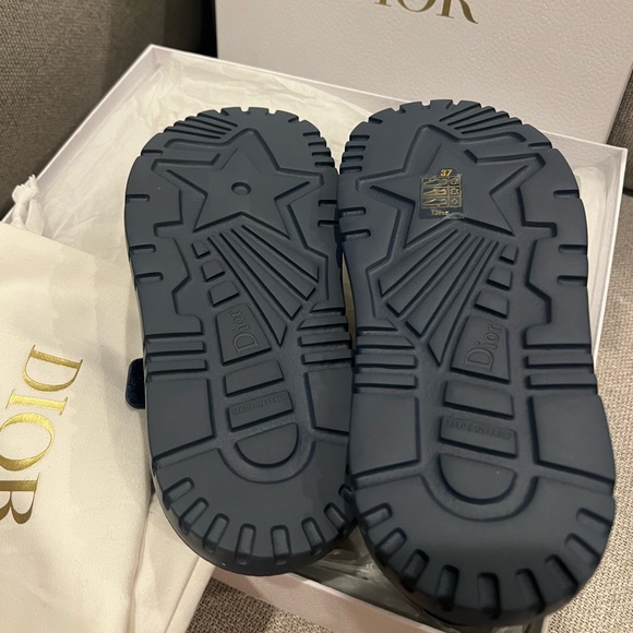 NEW Dior Navy Blue Leather DiorAct Dad Sandals - Picture 7 of 10